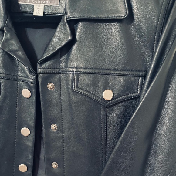 Nine & Company Flawless Women’s 100% Leather Jacket SZ Medium - Picture 1 of 6